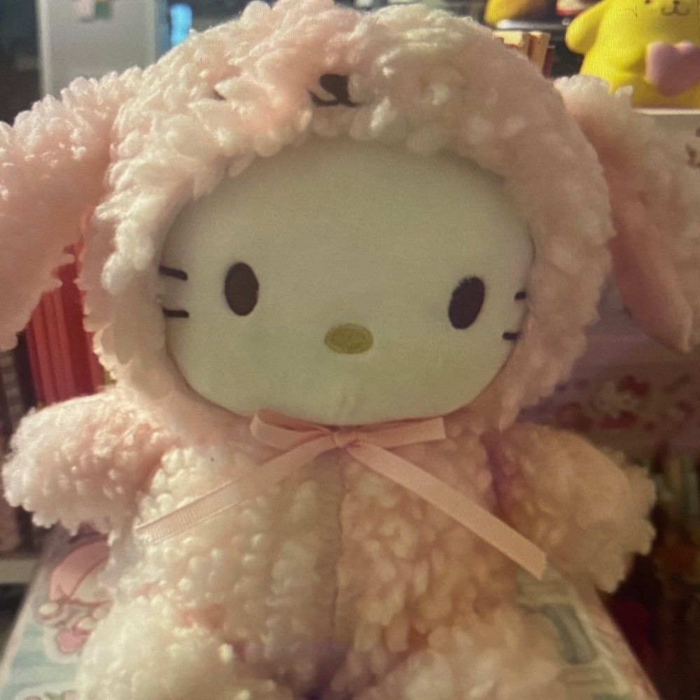 Hello Kitty in Pink Bunny Outfit Plush